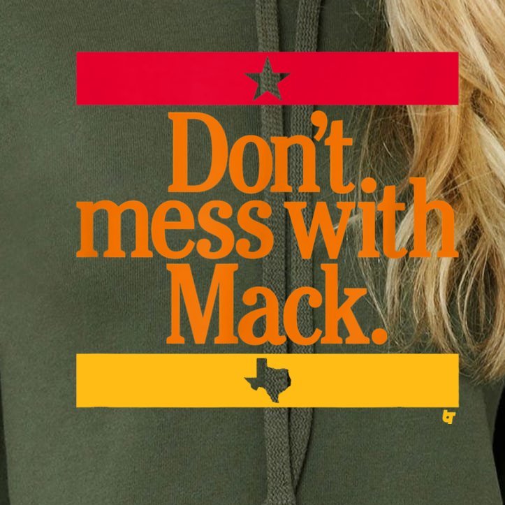 Don't Mess With Mattress Mack Houston Baseball Crop Top Hoodie