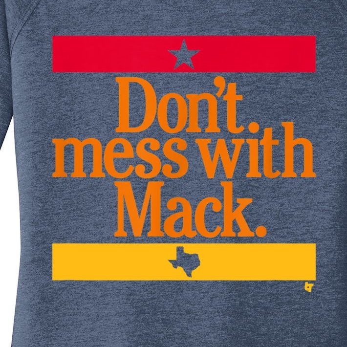 Don't Mess With Mattress Mack Houston Baseball Women’s Perfect Tri Tunic Long Sleeve Shirt