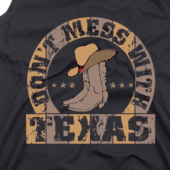 DonT Mess With Bootsn Hat Texas Longhorn Lone Star State Tank Top