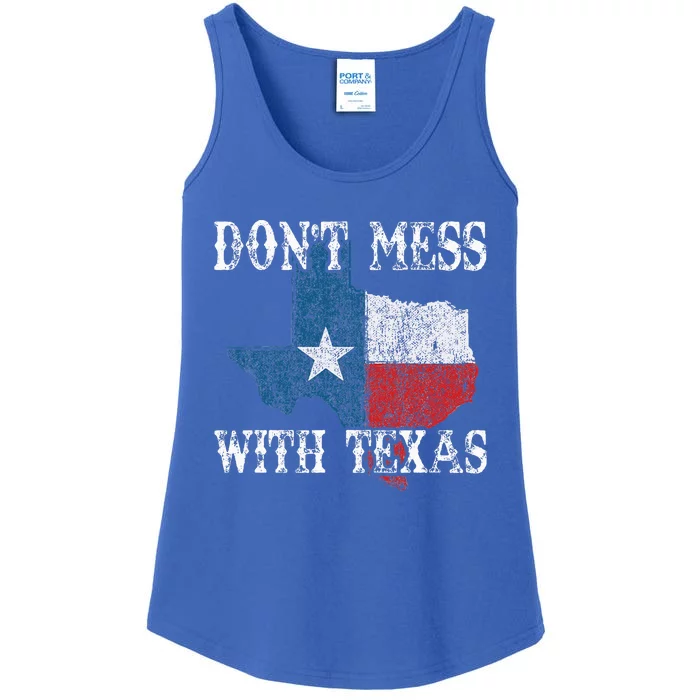 Dont Mess With Vintage Texas Longhorn Lone Star State Ladies Essential Tank