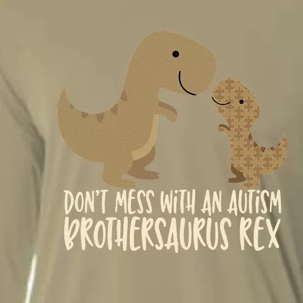 Don't Mess With An Autism Brother Brothersaurus Rex Cooling Performance Long Sleeve Crew