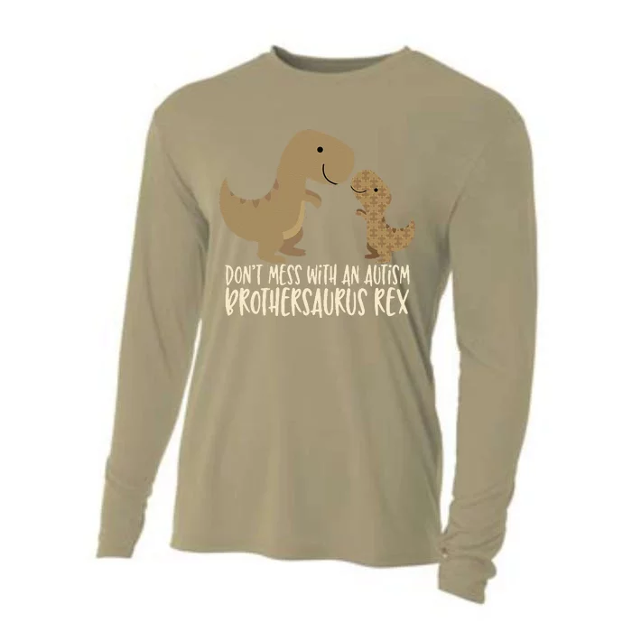 Don't Mess With An Autism Brother Brothersaurus Rex Cooling Performance Long Sleeve Crew