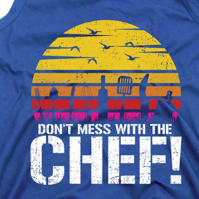 Dont Mess With The Chef Cook Kitchen Commercial Kitchen Funny Gift Tank Top