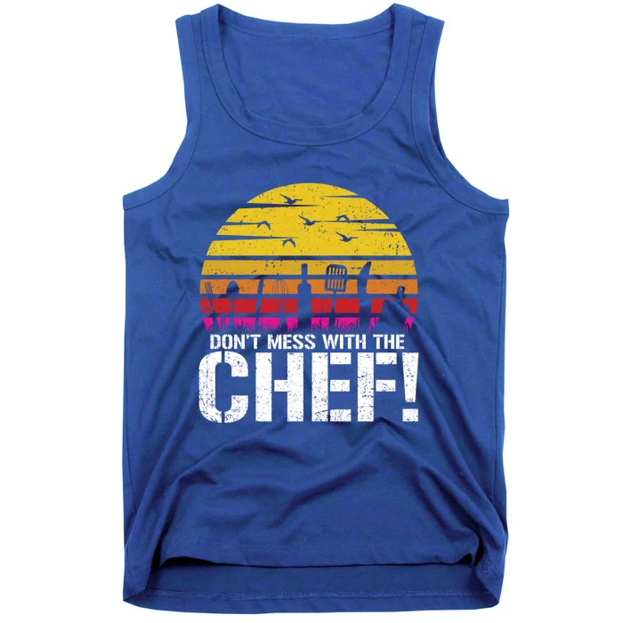 Dont Mess With The Chef Cook Kitchen Commercial Kitchen Funny Gift Tank Top