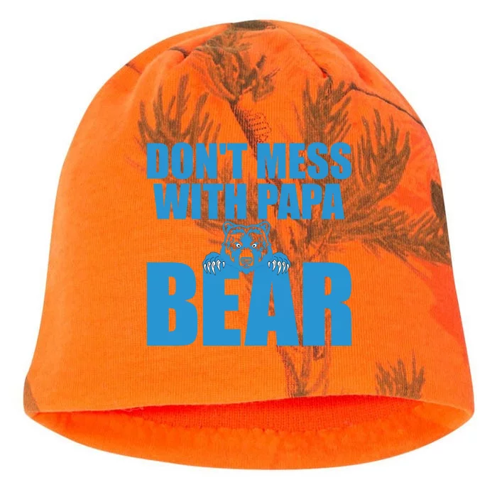 Dont Mess With Papa Bear Funny Gift Kati - Camo Knit Beanie