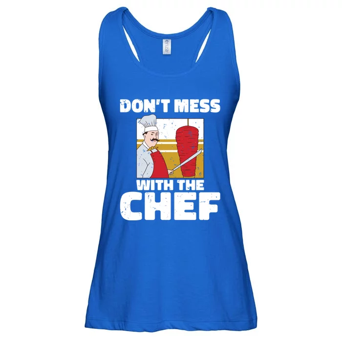 Dont Mess With The Chef Kitchen Culinary Cook Gift Ladies Essential Flowy Tank