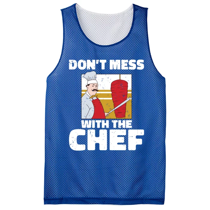 Dont Mess With The Chef Kitchen Culinary Cook Gift Mesh Reversible Basketball Jersey Tank