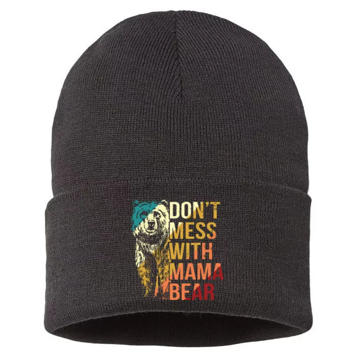 Dont Mess With Mama Bear Sustainable Knit Beanie