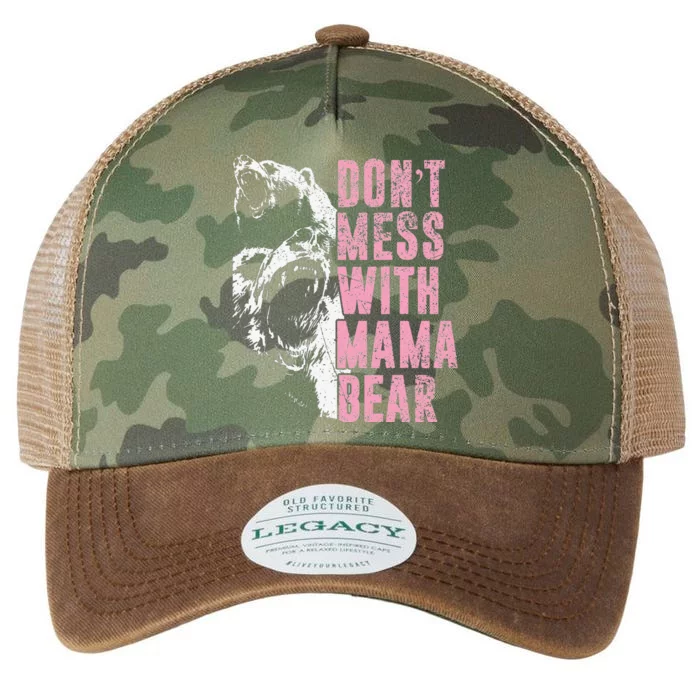 Don't Mess With Mama Bear Funny Mama Bear Legacy Tie Dye Trucker Hat