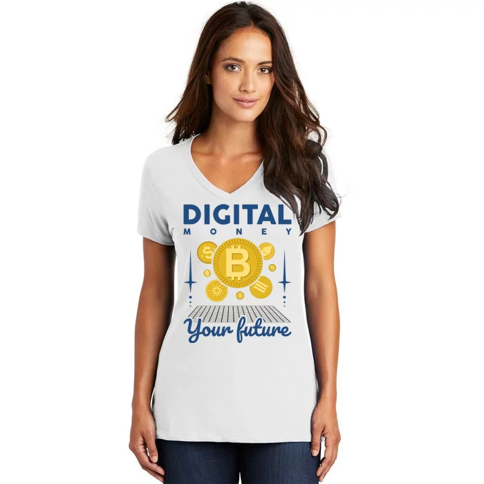 Digital Money Your Future Women's V-Neck T-Shirt