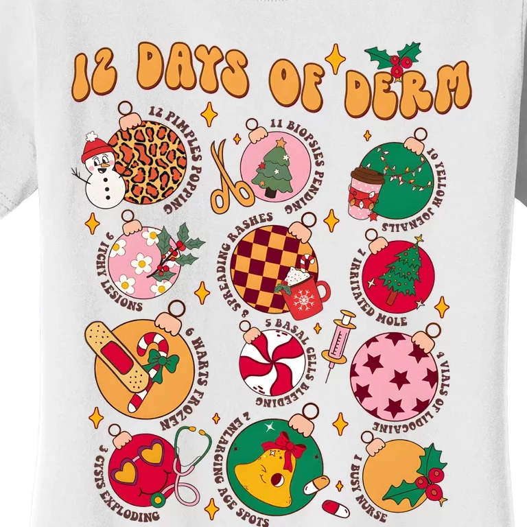 Derm Nurse 12 Days Of Nursing Hospital Christmas Women's T-Shirt