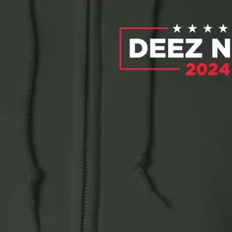 Deez Nuts 2024 Humorous Meme Campaign Full Zip Hoodie