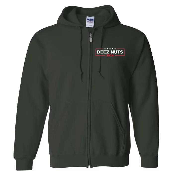 Deez Nuts 2024 Humorous Meme Campaign Full Zip Hoodie