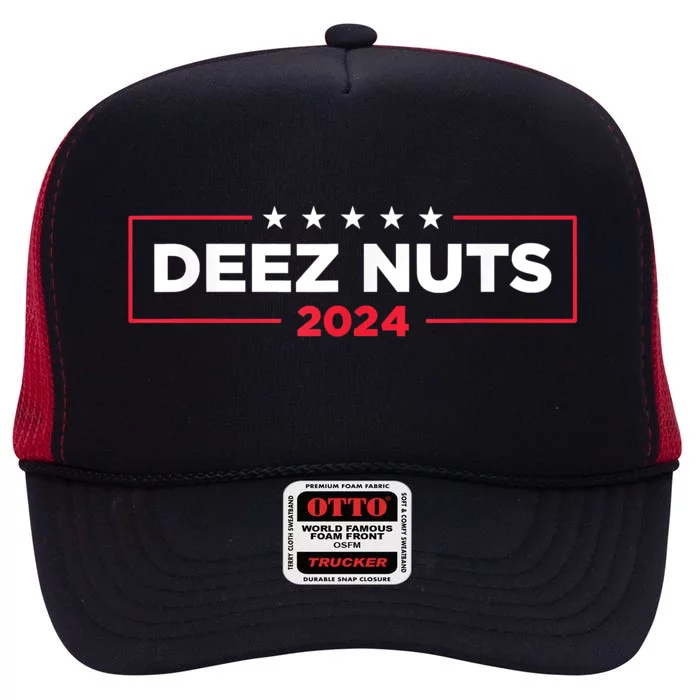 Deez Nuts 2024 Humorous Meme Campaign High Crown Mesh Trucker Hat