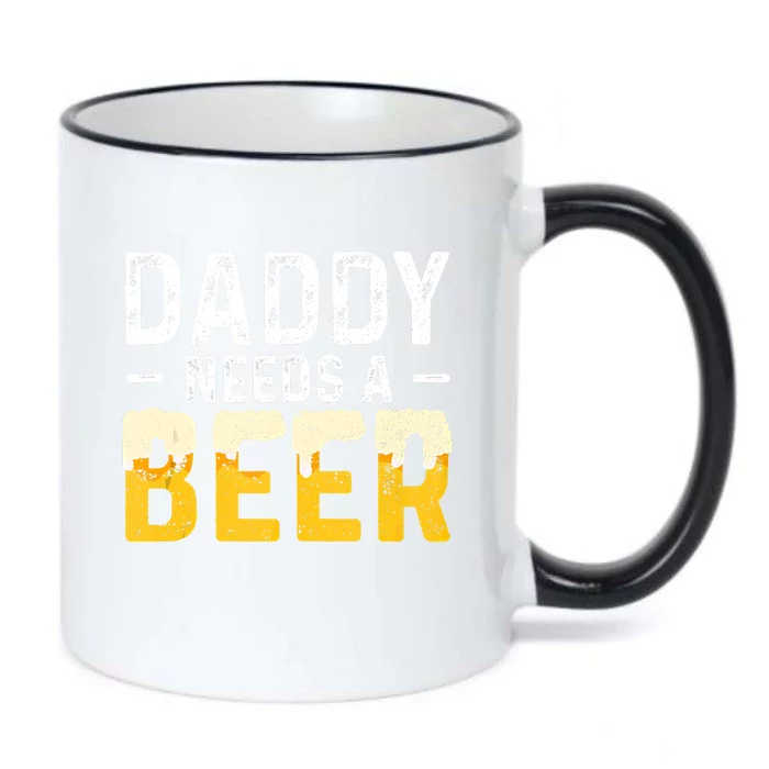 Daddy Needs A Beer Gift Fathers Day Gift Black Color Changing Mug