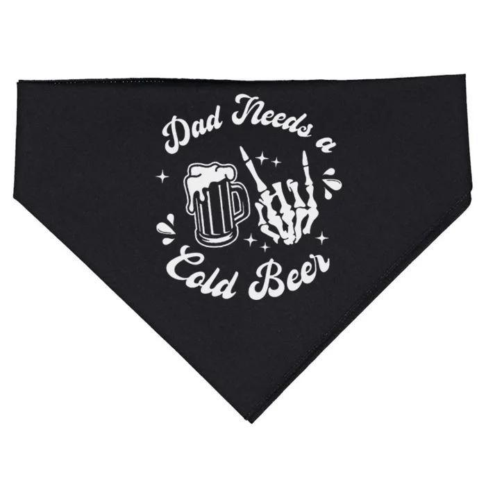 Dad Needs A Cold Beer Mug FatherS Day Craft Beer USA-Made Doggie Bandana