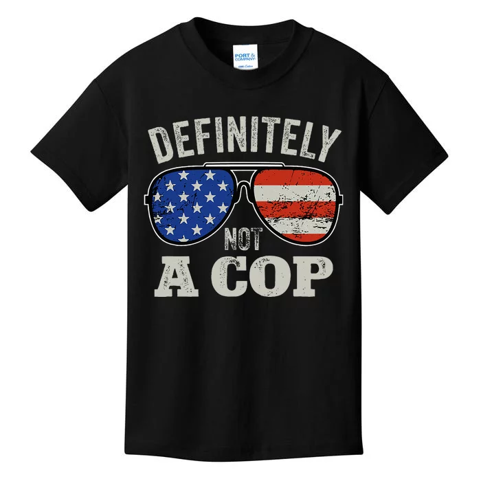 Definitely Not A Cop Undercover Police Operation Detective Kids T-Shirt