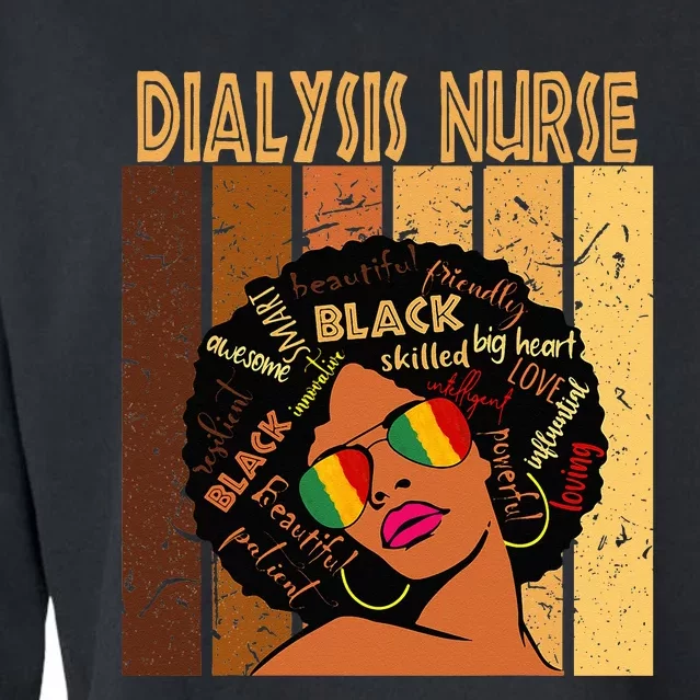 Dialysis Nurse Afro African American Black History Month Cropped Pullover Crew