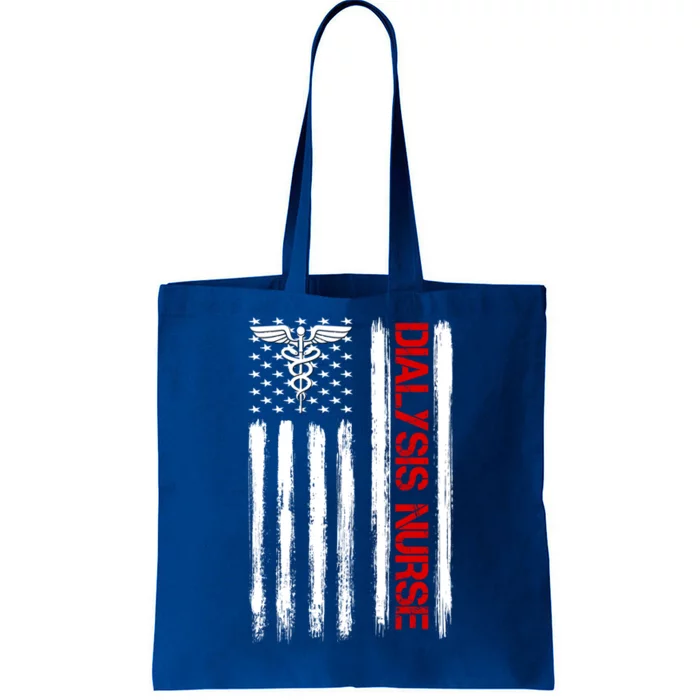 Dialysis Nurse American Flag Patriotic Rn Nephrology Gift Tote Bag