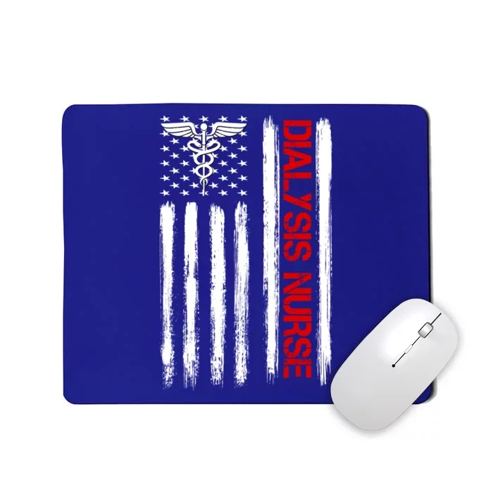 Dialysis Nurse American Flag Patriotic Rn Nephrology Gift Mousepad