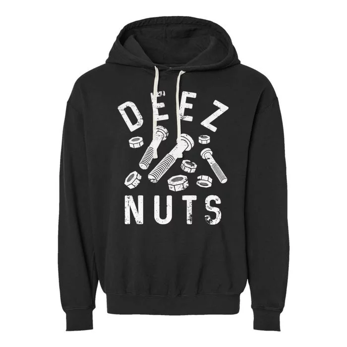 DEEZ NUTS (AND BOLTS) Garment-Dyed Fleece Hoodie