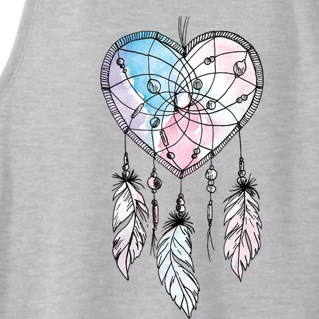 Dreamcatcher Native American Feathers Boho Dream Catcher Ladies Tri-Blend Wicking Tank