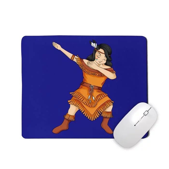 Dabbing Native American Us Pilgrim Cherokee Funny Usa Gift Mousepad