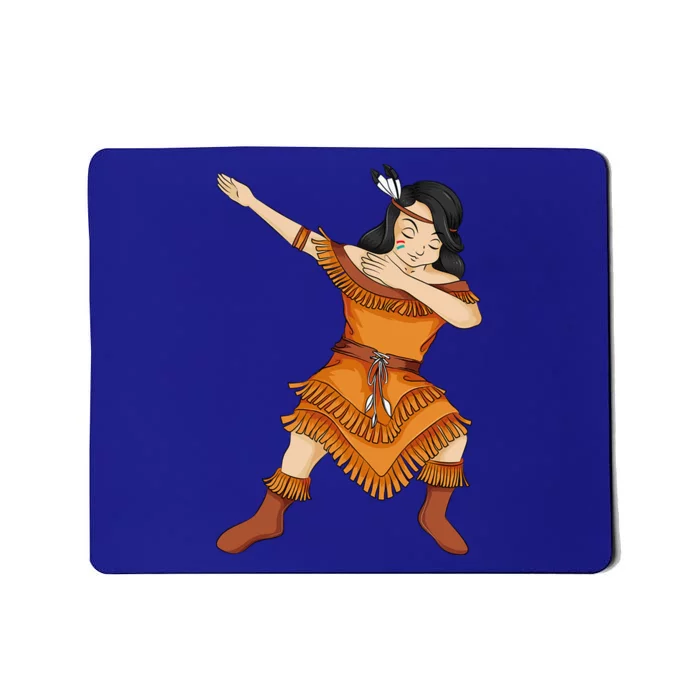 Dabbing Native American Us Pilgrim Cherokee Funny Usa Gift Mousepad