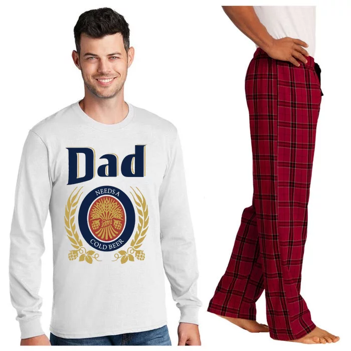 Dad Needs A Cold Beer Long Sleeve Pajama Set