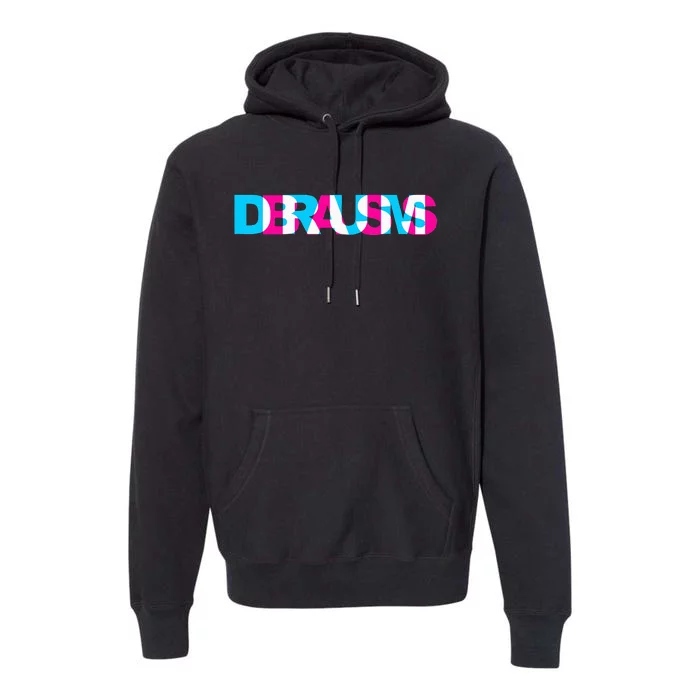 Drum N Bass Edm Rave Dance Music Headbanger Raver Glitch Premium Hoodie