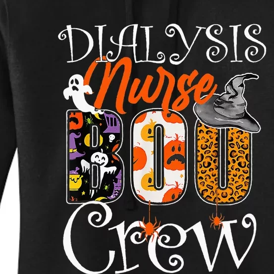 Dialysis Nurse Boo Boo Crew Halloween Dialysis Nurse Costume Women's Pullover Hoodie