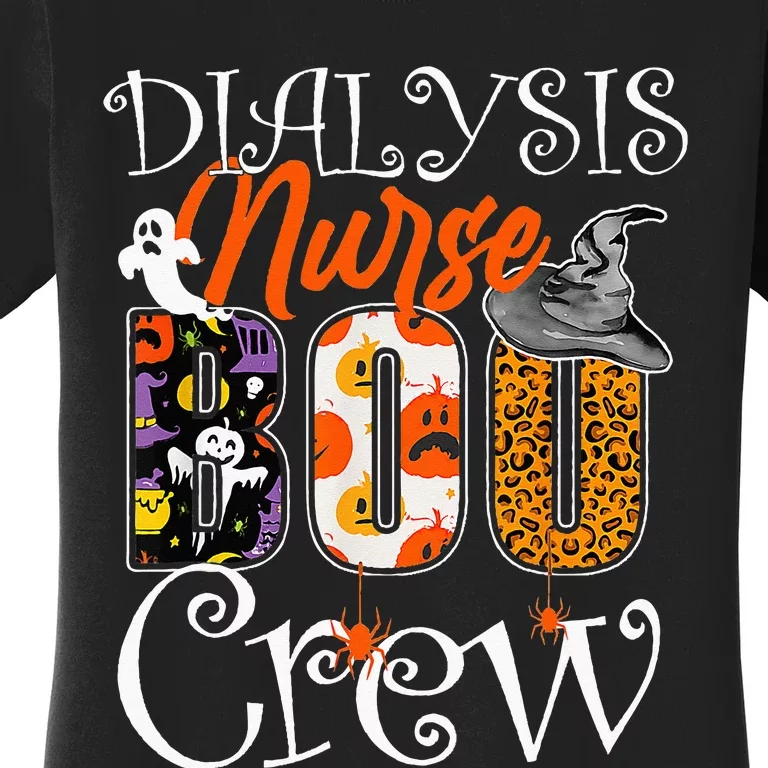 Dialysis Nurse Boo Boo Crew Halloween Dialysis Nurse Costume Women's T-Shirt