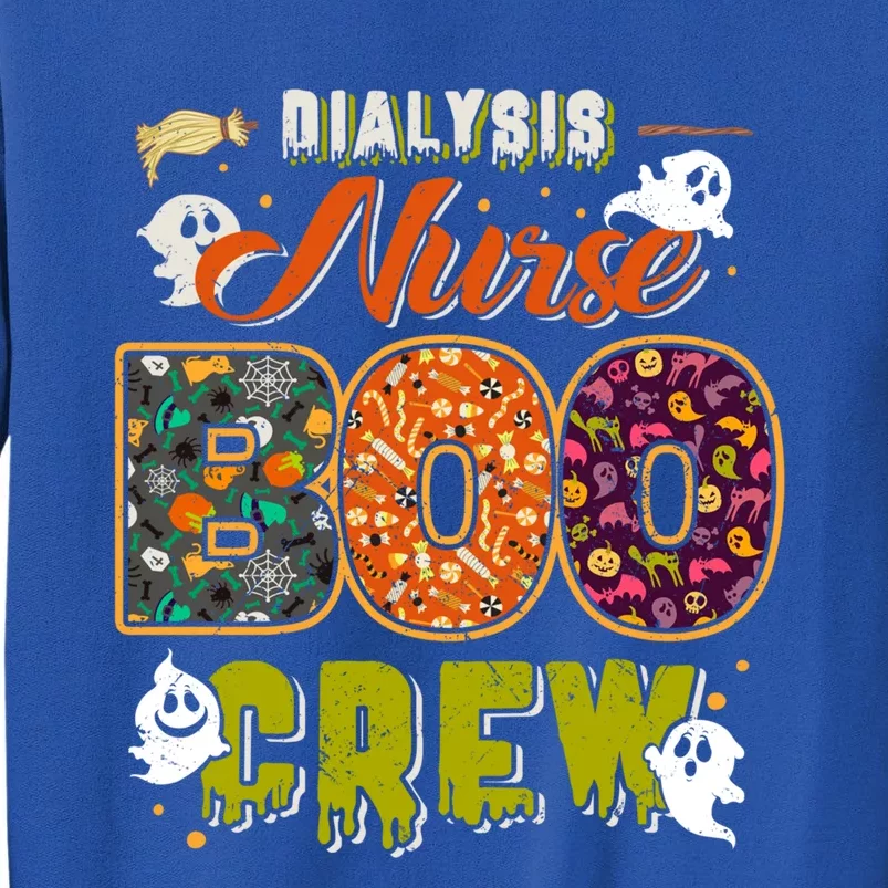 Dialysis Nurse Boo Crew Rn Squad Halloween Matching Fun Gift Tall Sweatshirt