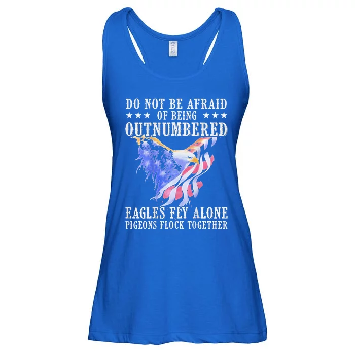 Do Not Be Afraid Of Being Outnumbered Ea.gles Ladies Essential Flowy Tank