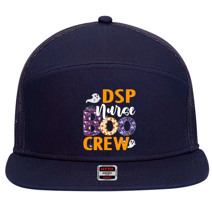 Dsp Nurse Boo Crew Scary Nurse Halloween Ghost Spider Gift 7 Panel Mesh Trucker Snapback Hat