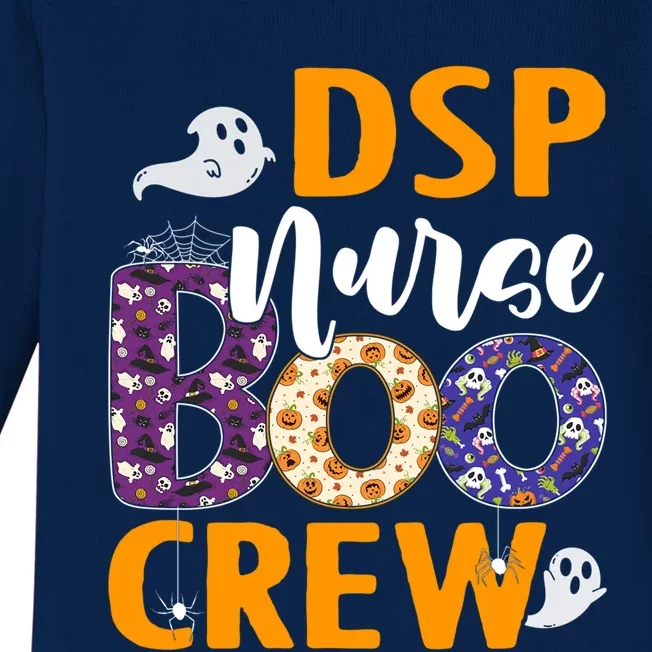 Dsp Nurse Boo Crew Scary Nurse Halloween Ghost Spider Gift Baby Long Sleeve Bodysuit