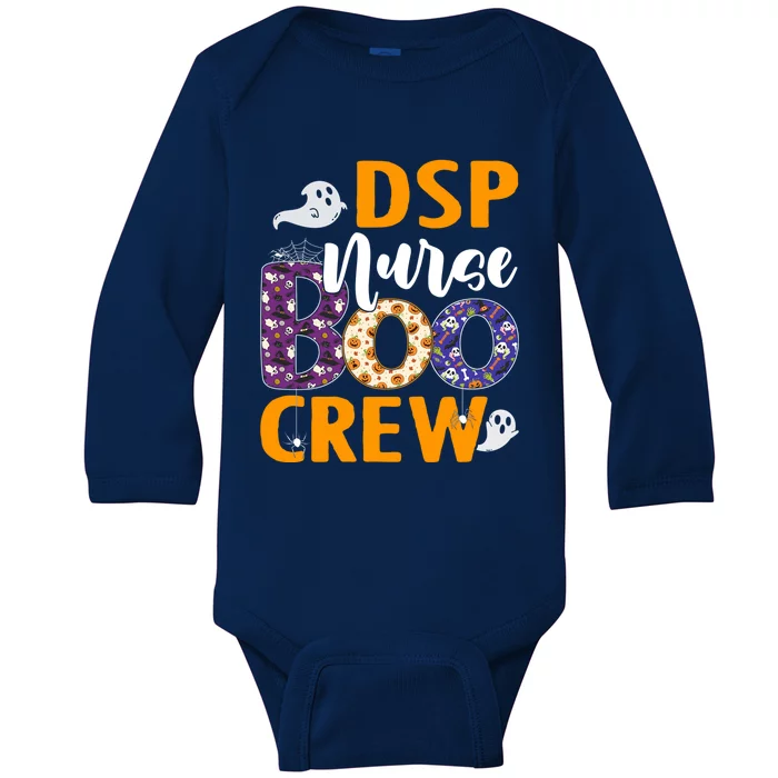 Dsp Nurse Boo Crew Scary Nurse Halloween Ghost Spider Gift Baby Long Sleeve Bodysuit