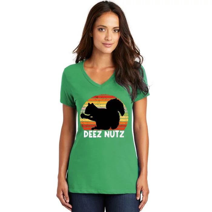 Deez Nutz Christmas Gopher Funny Saying Ugly Xmas Women's V-Neck T-Shirt