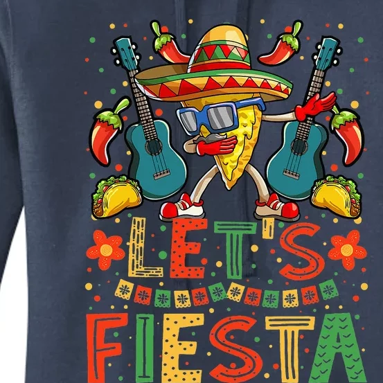 Dabbing Nacho Cinco de Mayo  Lets Fiesta Women's Pullover Hoodie