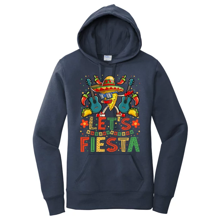 Dabbing Nacho Cinco de Mayo  Lets Fiesta Women's Pullover Hoodie