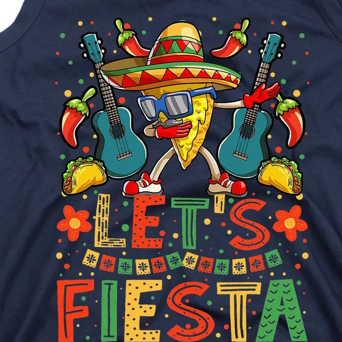 Dabbing Nacho Cinco de Mayo  Lets Fiesta Tank Top