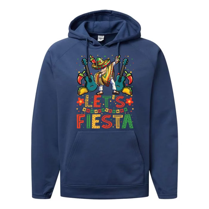 Dabbing Nacho Cinco De Mayo Shirts Women Men Lets Fiesta Performance Fleece Hoodie