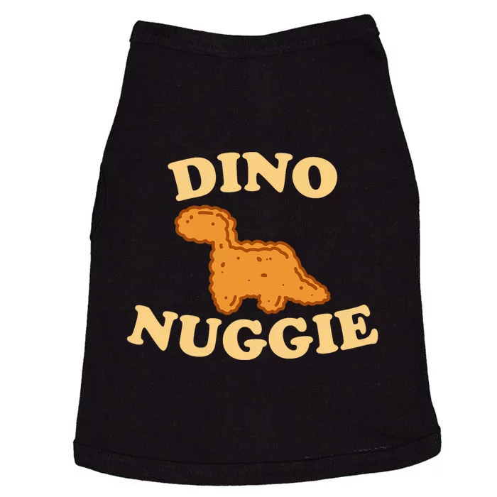 Dino Nuggie Cute Animals Yellow Font Doggie Tank