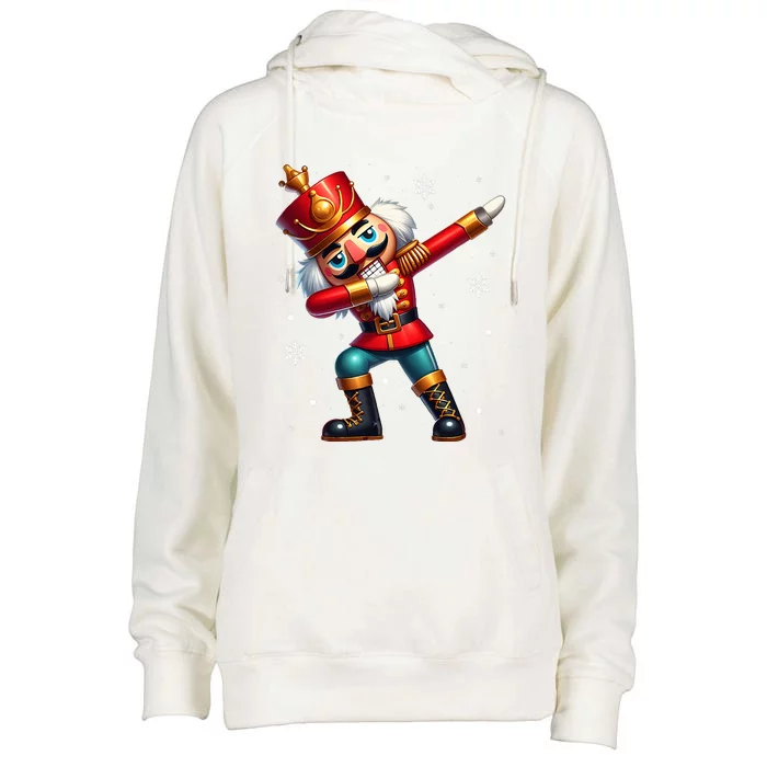 Dabbing Nutcracker Christmas Costume Matching Womens Funnel Neck Pullover Hood