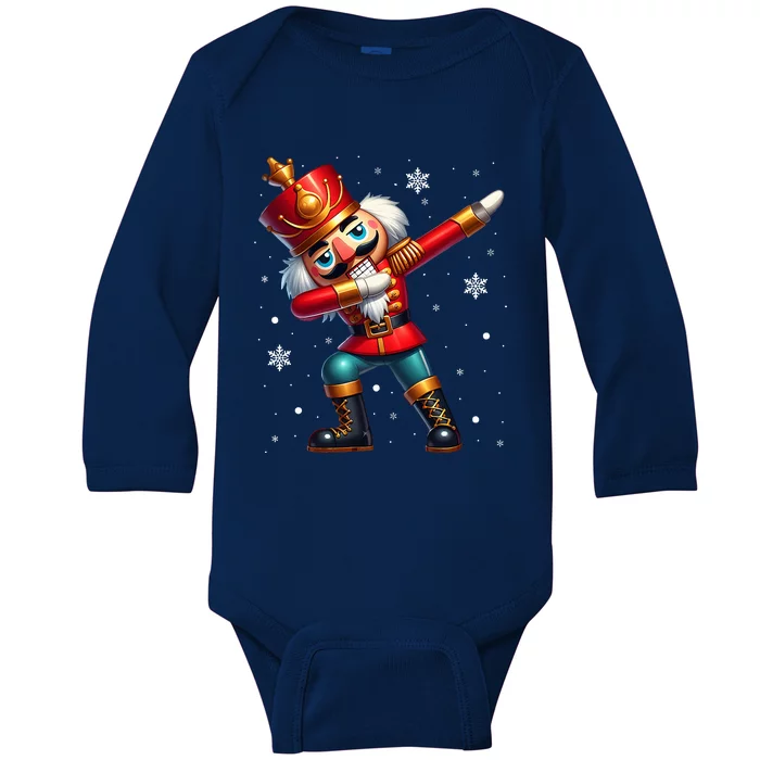 Dabbing Nutcracker Christmas Costume Matching Baby Long Sleeve Bodysuit