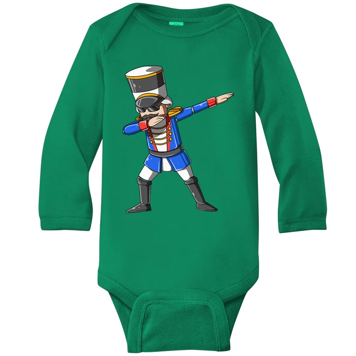 Dabbing Nutcracker Christmas Themed Gift Nutcracker Dancers Baby Long Sleeve Bodysuit