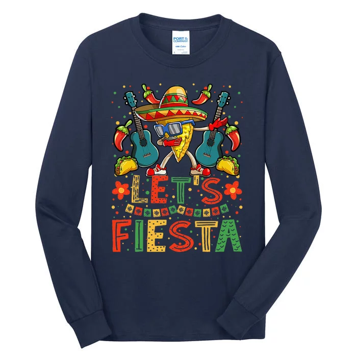 Dabbing Nacho Cinco De Mayo Lets Fiesta Tall Long Sleeve T-Shirt