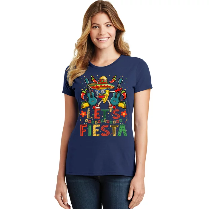 Dabbing Nacho Cinco De Mayo Lets Fiesta Women's T-Shirt