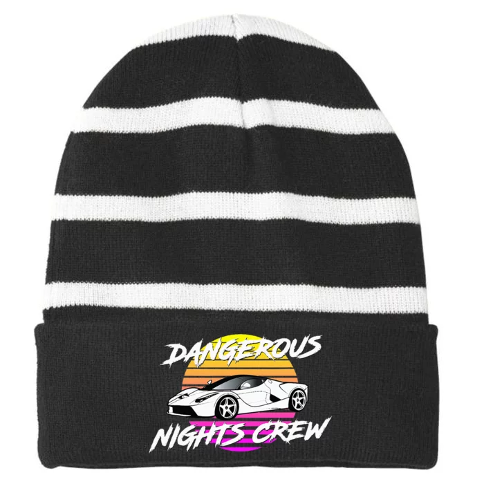 Dangerous Nights Crew Striped Beanie with Solid Band