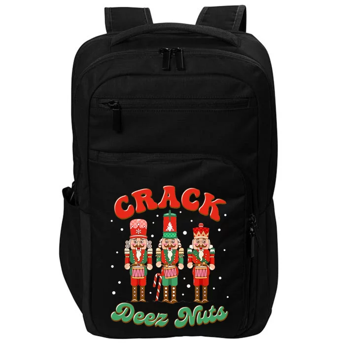 Deez Nuts Christmas Xmas Crack Nutcracker Nut Cracker Impact Tech Backpack